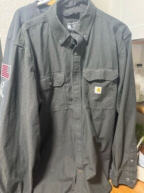 Carhartt Black Button-Down Work Shirt Large (XL)